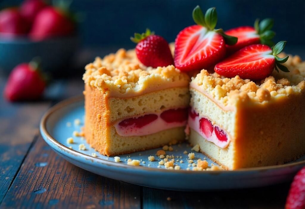 Strawberry Crunch Cake